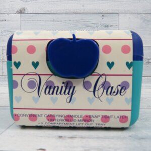 Vintage Rite Aid Plastic Vanity Case Travel or Home Blue Teal 5" x 3.5"